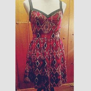 Aztec/Tribal Print Midi Dress